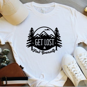 Get Lost Find Yourself Camping Shirt Funny Camping Gift for him Funny Camping Tees outdoorsy shirts Camping shirt for