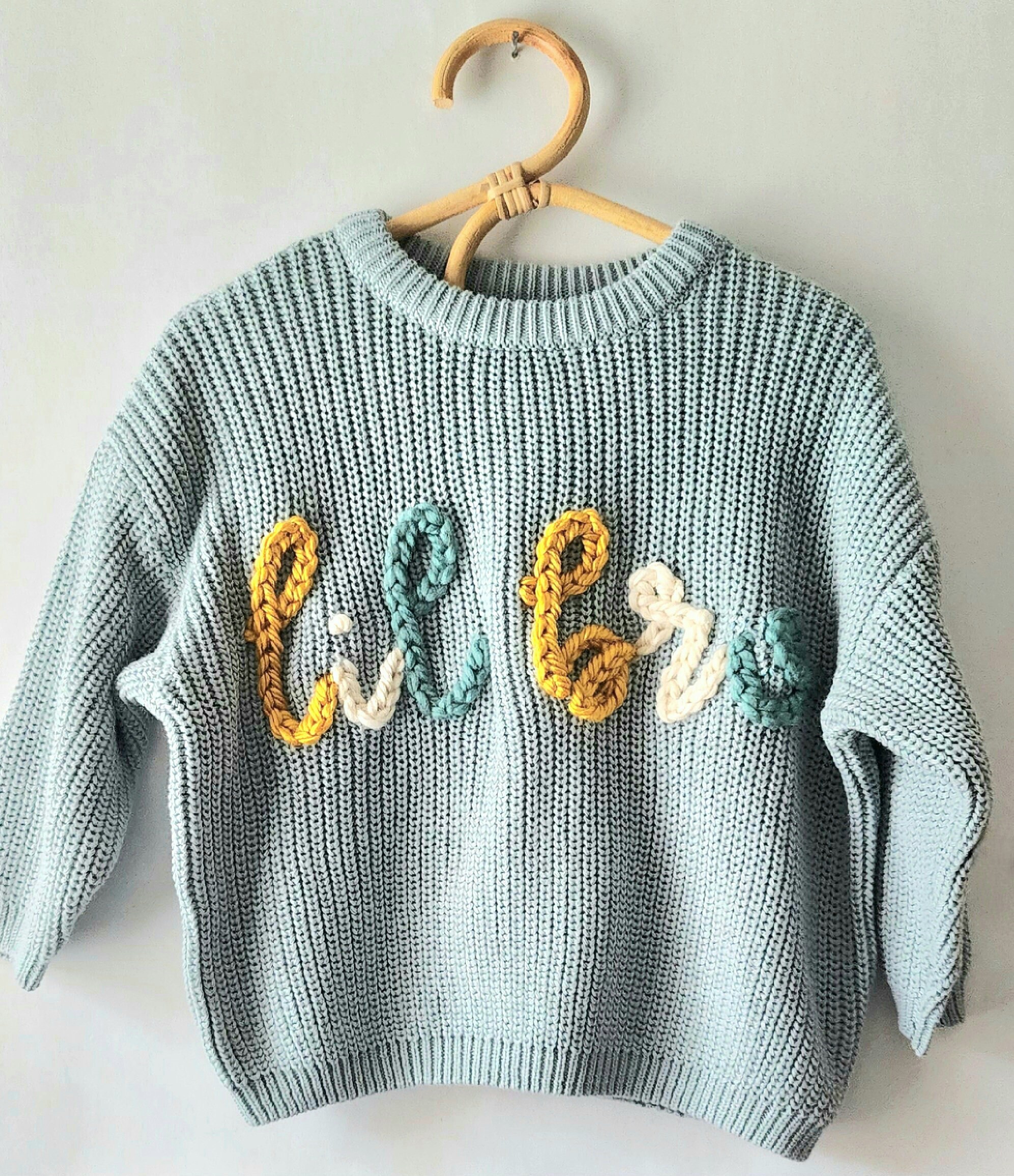 Custom Hand Embroidered Sweater, Custom Sweater, Name Sweater, Handmade