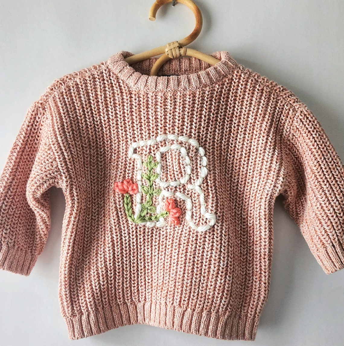Custom Hand Embroidered Sweater, Custom Sweater, Name Sweater, Handmade