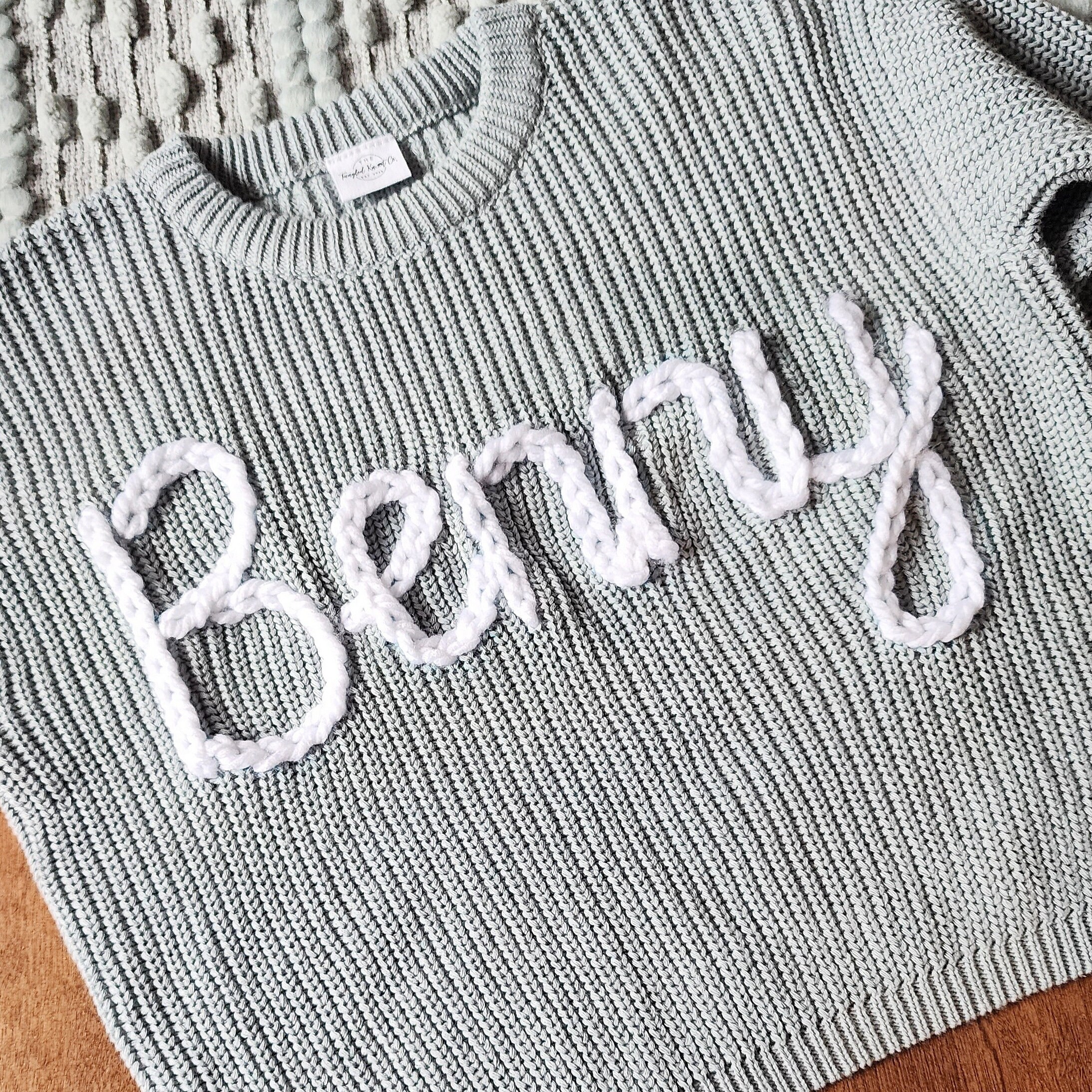 Custom Hand Embroidered Sweater, Custom Sweater, Name Sweater, Handmade