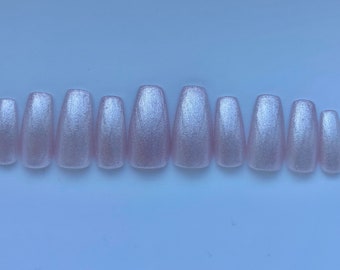 Pink Shimmer Press On 20 ensemble d'ongles