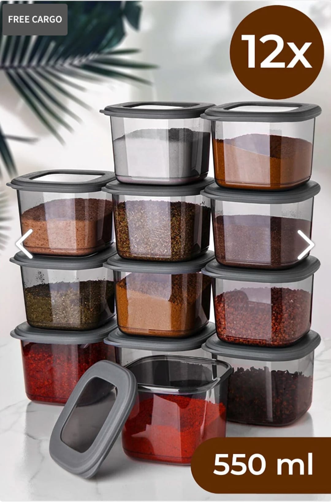 12 X Cereal Containers Airtight Food Storage Container-stackable-bpa ...