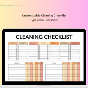 Cleaning Schedule Printable