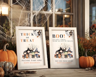 Please Take One Halloween Sign, Trick or Treat Printable Sign, Halloween Candy Sign, Out of Candy Halloween Sign, Please Take One Printable