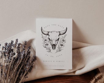 Western Hochzeit Save the Date Vorlage, rustikale Ranch Hochzeit Save the Date, bearbeitbarer digitaler Download, South Western Save the Date, Land
