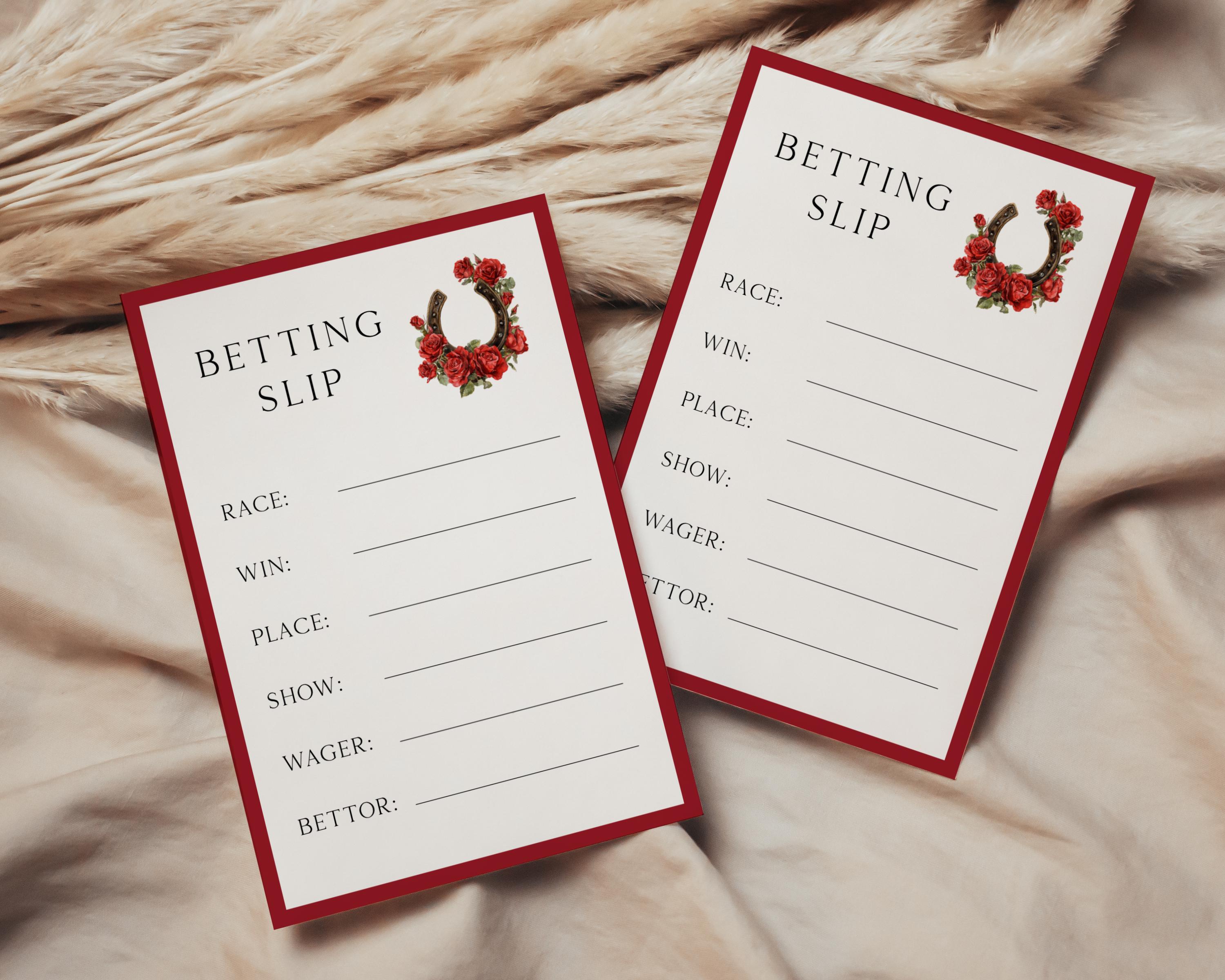 Kentucky Derby Betting Sign & Bet Slips Printable, Editable Derby Party ...