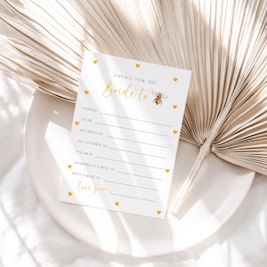 Jeu modifiable de Shower nuptiale, elle a trouvé sa douche nuptiale au miel, Shower nuptiale de la mariée aux abeilles, conseils pour la mariée, imprimable, modifiable, EBP19