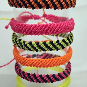 Neon Friendship Bracelet, waterproof bracelets, y2k jewelry, woven bracelets, handmade gifts