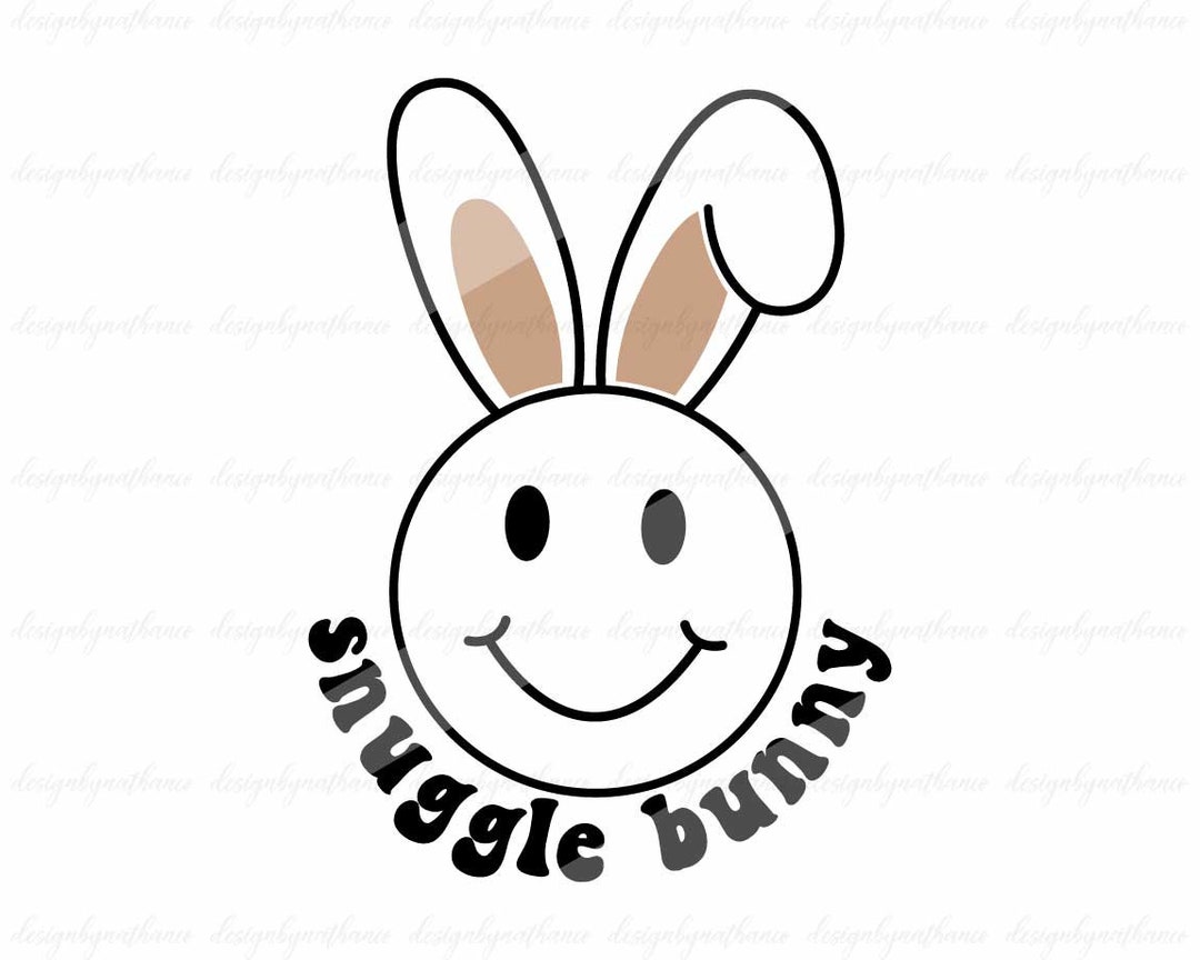 Snuggle Bunny SVG Easter Kids Design Easter Bunny Svg Etsy