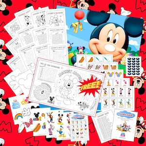 Mickey Mouse Clubhouse Party Activity Pack: Games, Coloring Pages (PDF Download)