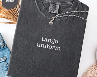 Aircraft Mechanic Gift, Tango Uniform Phonetic Alphabet Shirt, Funny A&P Hangar Tee, Comfort Colors®