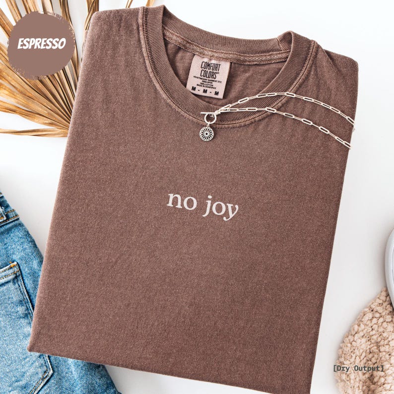 Aviation Shirt, No Joy Minimalist Pilot Tee, Funny Fighter Pilot Humor Gift, Comfort Colors® image 5