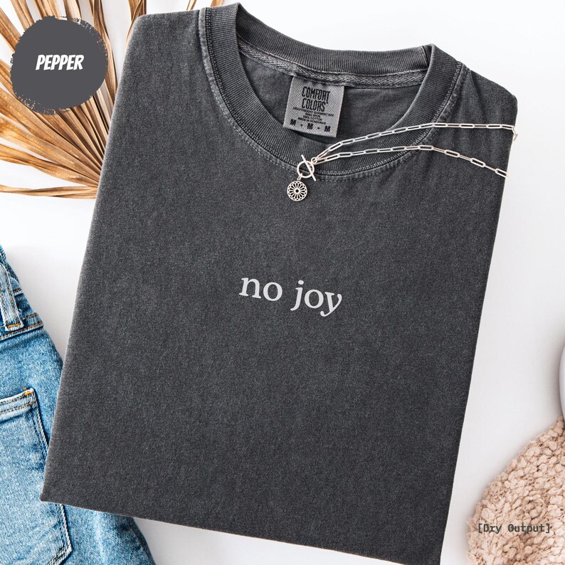 Aviation Shirt, No Joy Minimalist Pilot Tee, Funny Fighter Pilot Humor Gift, Comfort Colors® image 4