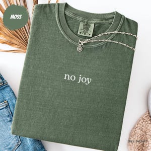Aviation Shirt, No Joy Minimalist Pilot Tee, Funny Fighter Pilot Humor Gift, Comfort Colors® image 1