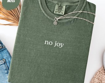 Aviation Shirt, No Joy Minimalist Pilot Tee, Funny Fighter Pilot Humor Gift, Comfort Colors®