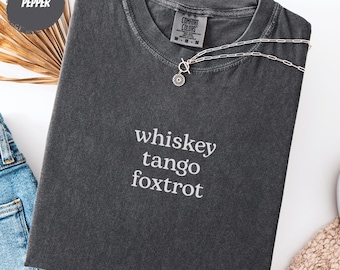 Pilot Humor Shirt, Whiskey Tango Foxtrot Phonetic Alphabet Tee, Funny Aviation Gift, Comfort Colors®