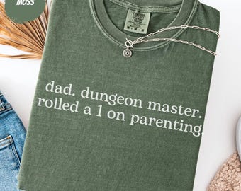 Funny Dad Shirt, Dad Dungeon Master DnD Tee, Father's Day Gamer Gift, Comfort Colors®