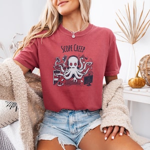 Umfang Creep Octopus Shirt, lustiges Entwickler Humor T-Shirt, Software Engineer Geschenk, Projektleiter T-Shirt