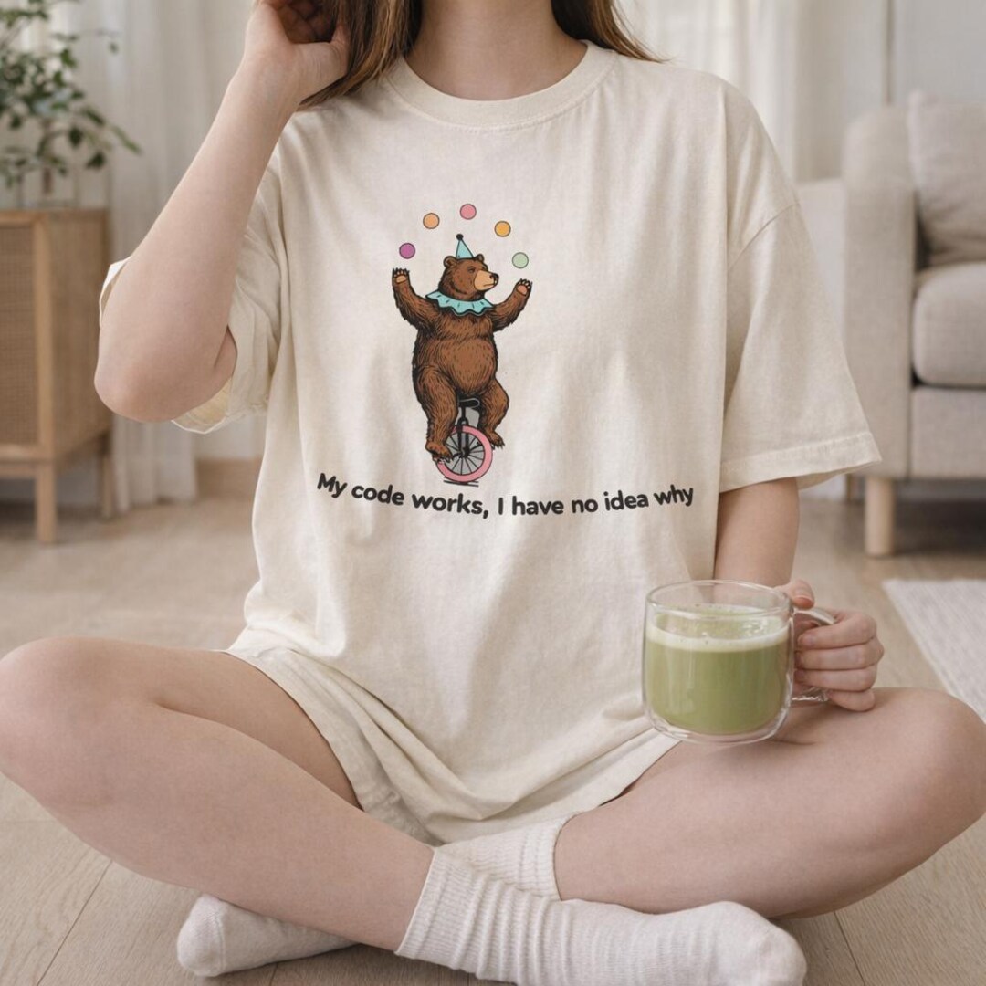 Funny Programmer Shirt | Coding Humor Bear Tee, Software Engineer Gift ...