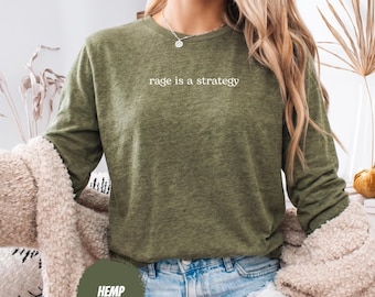 DnD Long Sleeve Shirt, Rage Is A Strategy Barbarian Tee, Funny Dungeons and Dragons Gamer Gift, Comfort Colors® 6014