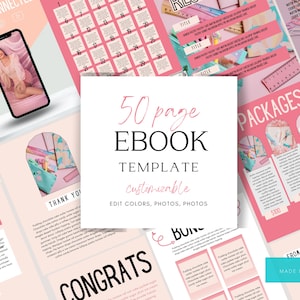Pretty In Pink ebook sjabloon Canva, ebook PDF, ebook marketing, Canva ebook sjabloon, werkmapsjabloon, werkmapsjabloon canva,