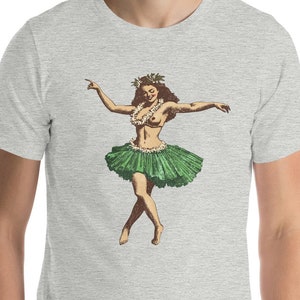 Hula Girl T Shirt Hawaiian Surfing Sailing Nautical Aloha