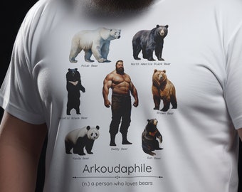 Gay Bear T-Shirt | Bear Lover Shirt | Gay Pride Bear Pride Outfit | Arkoudaphile Shirt | Daddy Bear Tee | Gift for LGBTQ Bear Friend