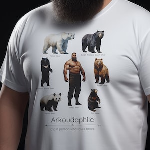 Gay Bear T-Shirt | Bear Lover Shirt | Gay Pride Bear Pride Outfit | Arkoudaphile Shirt | Daddy Bear Tee | Gift for LGBTQ Bear Friend