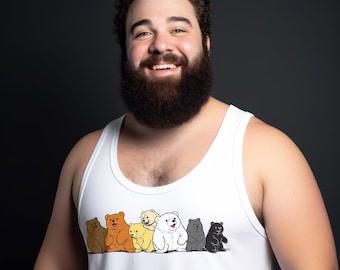 Gay Bear Tank Top | Seven Playful Bears | Bear Pride Outfit | Gay Pride Bear Tank Top | Bear Brotherhood Flag | Gift for LGBTQ Bear Friend