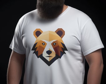Gay Bear T-Shirt | Bear Head Shirt | Gay Pride Bear Pride Outfit | Bear Brotherhood Flag Color | Subtle Gay Bear Design | LGBTQ Bear Gift