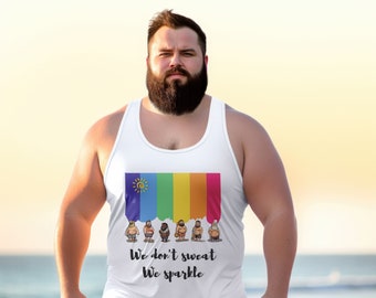 Cute Gay Bear Tank Top | Bear Pride Outfit | Gay Pride Bear Tank Top | LQBTQ Shirt With Rainbow Flag | Gift for LGBTQ Friend | Funny Quote