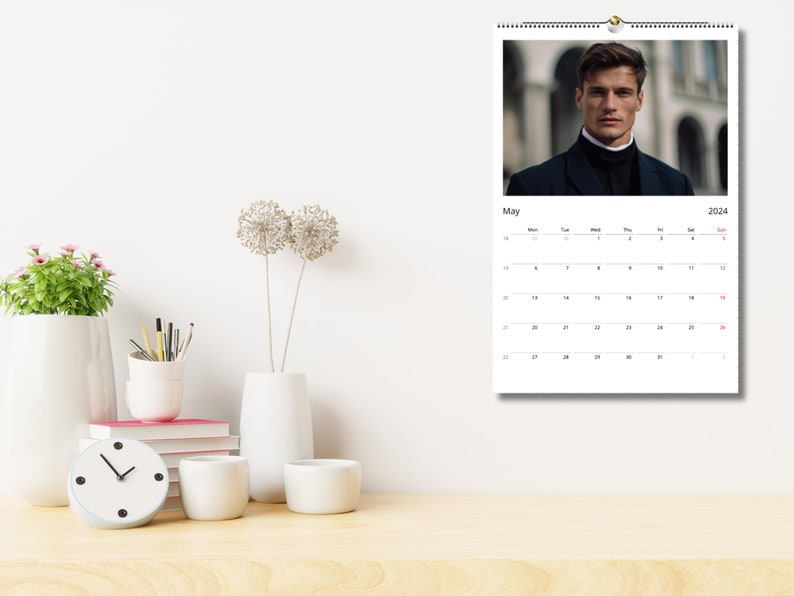 Calendario Romano Wall Calendar 2024 Hot Priest Calendar Etsy