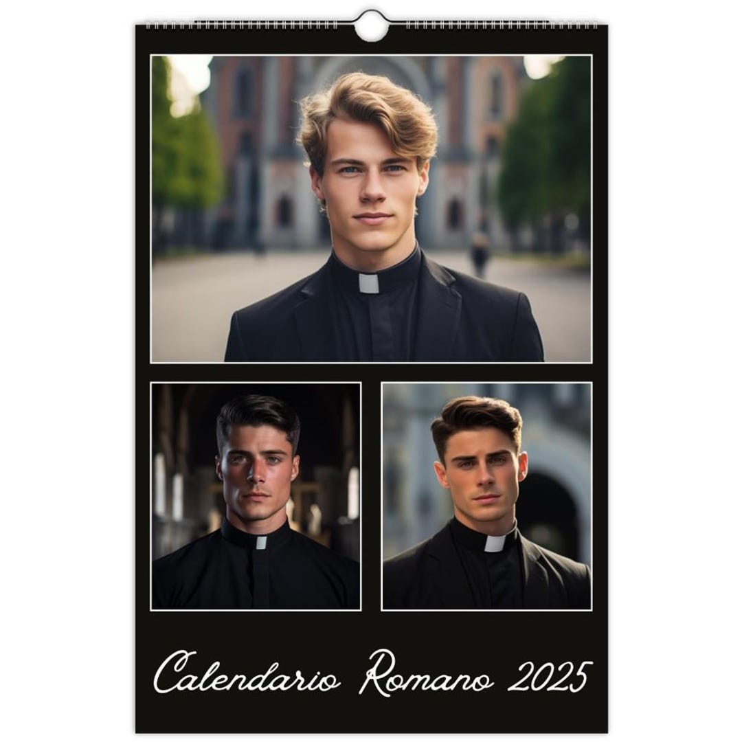 Calendario Romano Wall Calendar 2025 V2 Hot Priest Calendar Handsome Hot Priest Calendar 2025 Buy