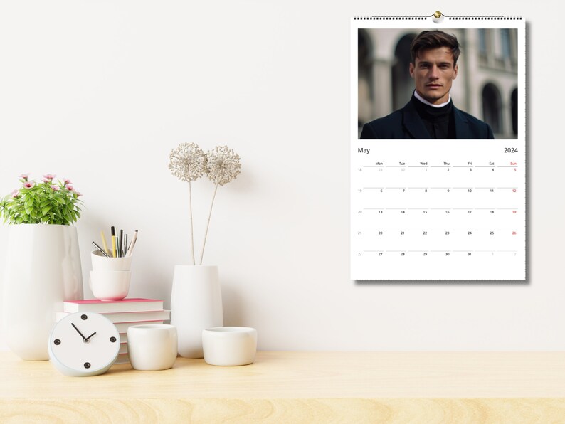 Calendario Romano Wall Calendar 2024 Hot Priest Calendar Etsy UK
