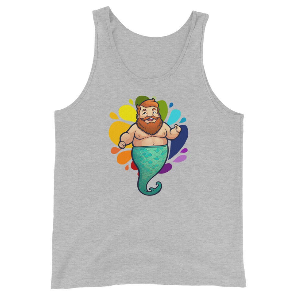 Gay Bear Mermaid Tank Top | Bear Merman | Bear Pride Outfit | Gay Pride ...