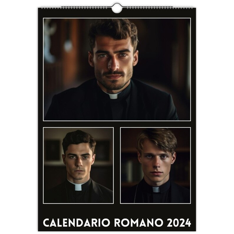 Calendario Romano Wall Calendar 2024 Hot Priest Calendar Etsy