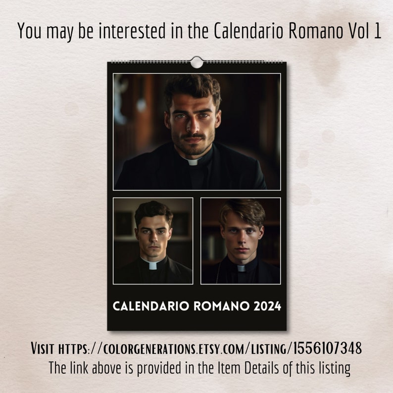 Calendario Romano Wall Calendar 2024 V2 Hot Priest Calendar Handsome Calendario Romano Wall Calendar 2024 V2 Hot Priest Calendar Handsome