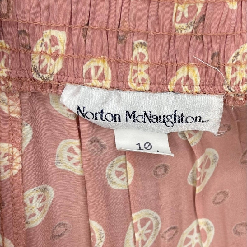 Jupe Femme Norton McNaughton Neuve Avec étiquettes - Taille PXL (Petite Longue) - Imprimé Floral Marron - Longueur Mi-mollet