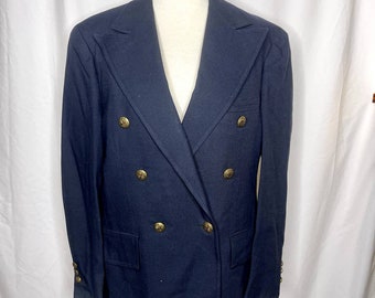 Vintage Red Hanger Navy Blazer with Gold Buttons