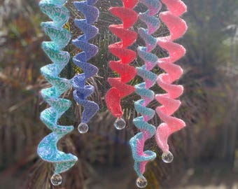 Crocheted wind spinner