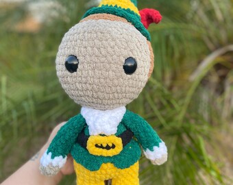 Handmade crochet Buddy Elf  Plush Toy – Christmas Decoration