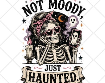 Funny Halloween Skeleton PNG, Sarcastic Spooky Digital Download, Vintage Halloween Clipart, Sublimation Shirt Design