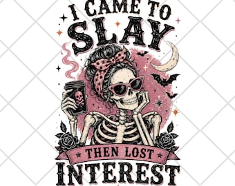 Funny Halloween Skeleton PNG, Sarcastic Spooky Digital Download, Vintage Halloween Clipart, Sublimation Shirt Design