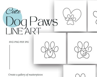 Imágenes prediseñadas digitales de patas de perro (SVG y PNG)
