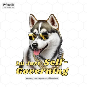 Funny Dog Digital Clipart Design Printable Instant Download Image