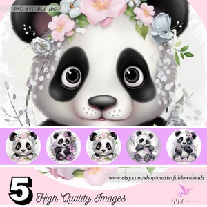 Rare Cute Bears Printable Clipart Bundle Digital Designs Instant Download Images