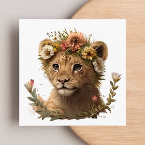Lion Cub Digital Printable Image Instant Download Design - Etsy