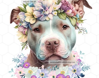Imágenes prediseñadas de perro pitbull imprimibles, PNG, diseño digital, SVG, descarga instantánea, archivos de imagen
