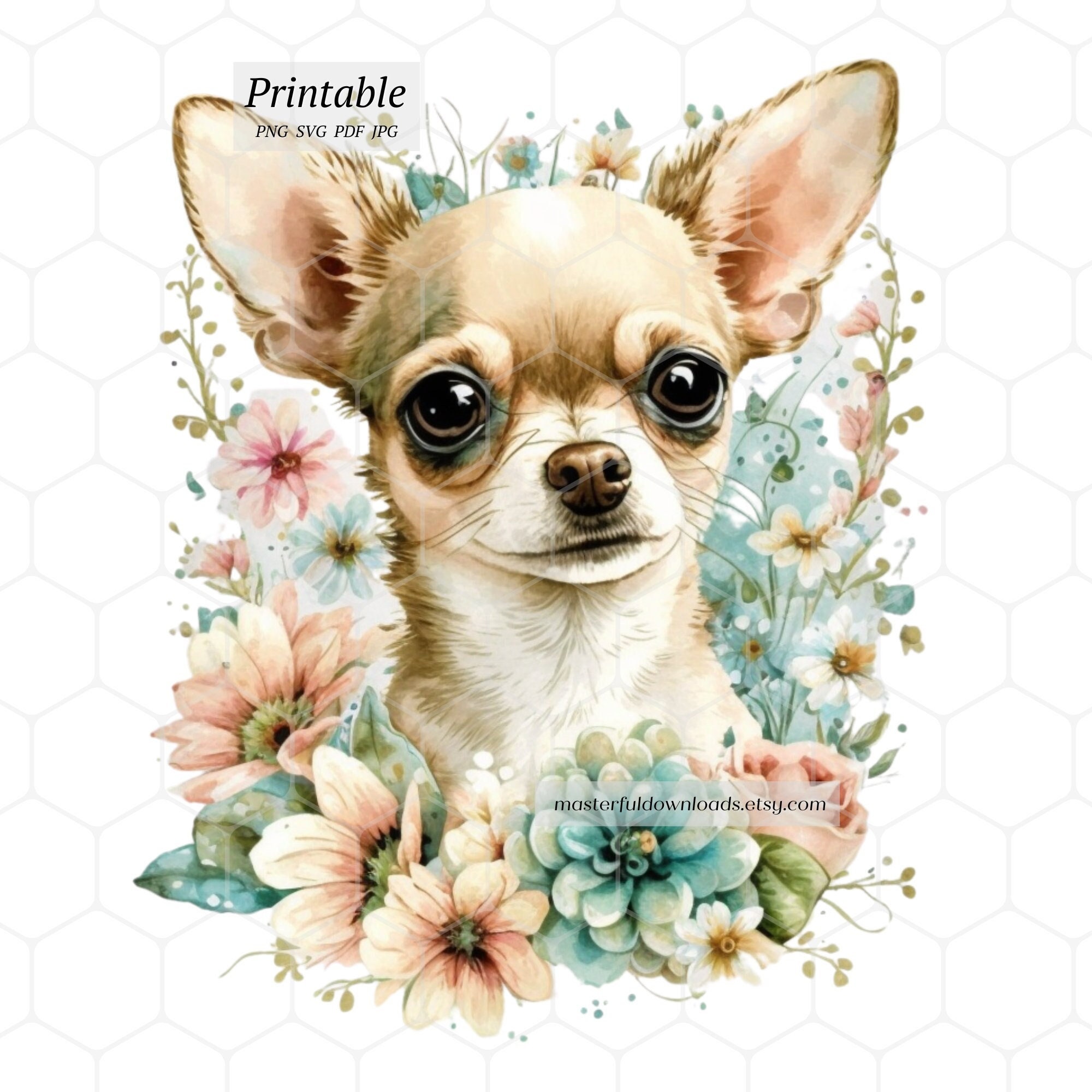 Chihuahua Dog Digital Clipart Design Printable Instant Download Image ...