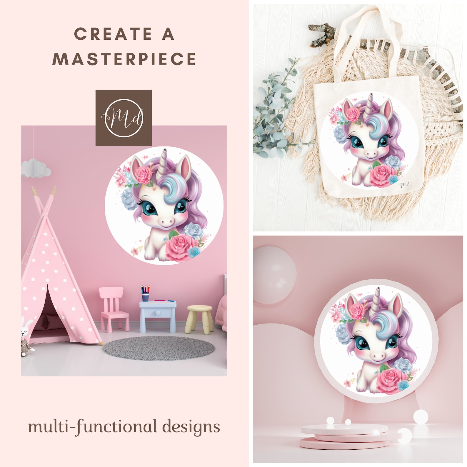Rare Baby Unicorns Printable Clipart Bundle Digital Instant Download ...